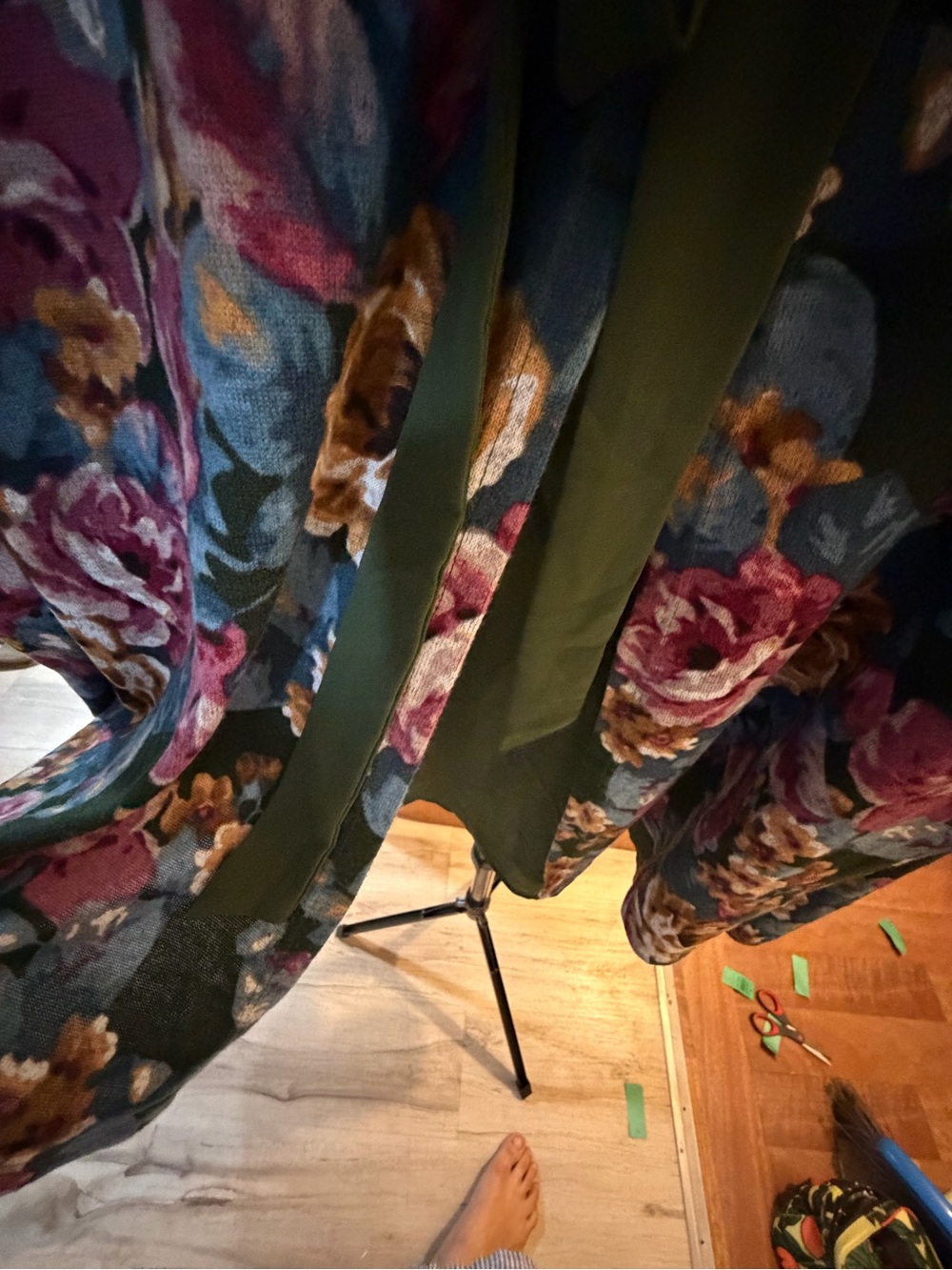 Wallpapher Floral Top in Teal, Pink & Mustard - Picture 4 of 6